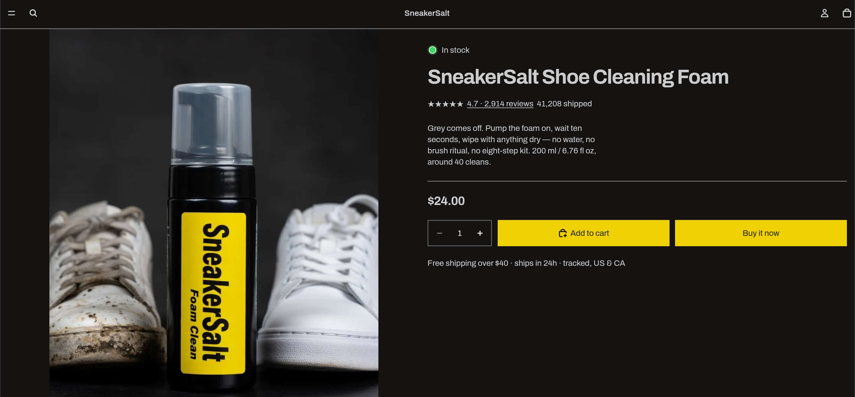 SneakerSalt shoe cleaning foam